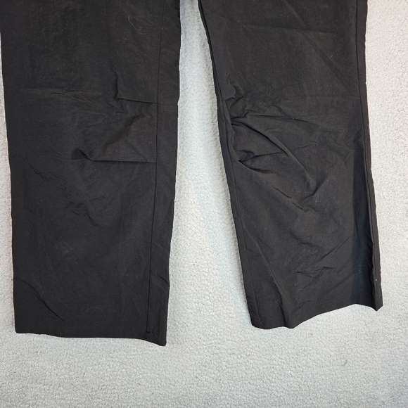 By Dyln Rain Pants Womens Sz M Black All Nylon Waterproof Wide Leg Zipper Pocket - Picture 4 of 13
